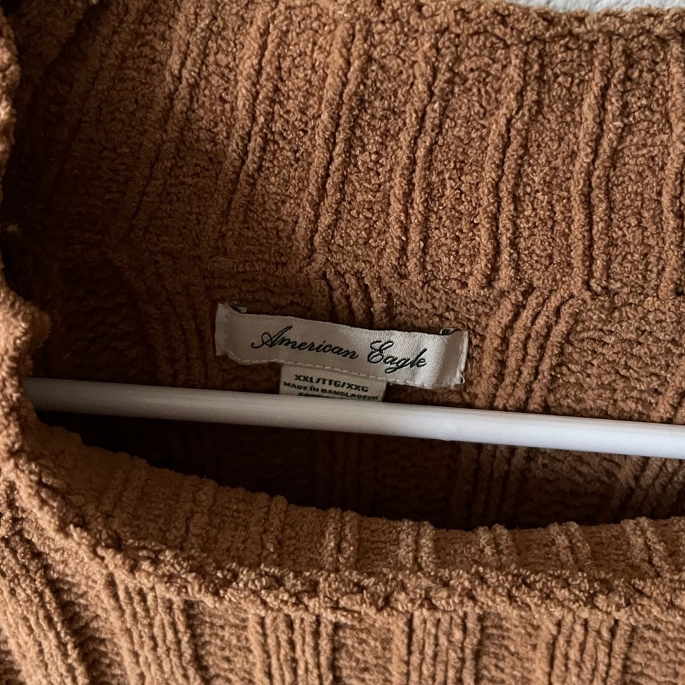 American Eagle Outfitters Chenille Brown Sweater - Picture 4 of 11